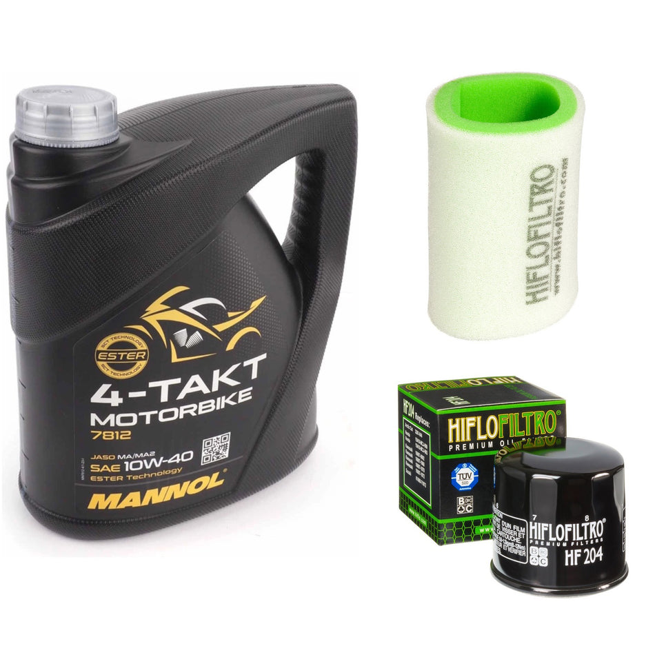 Mannol Semi Synthetic 10w40 4L Oil & HF204 & HFF4028 Oil Filter Kit