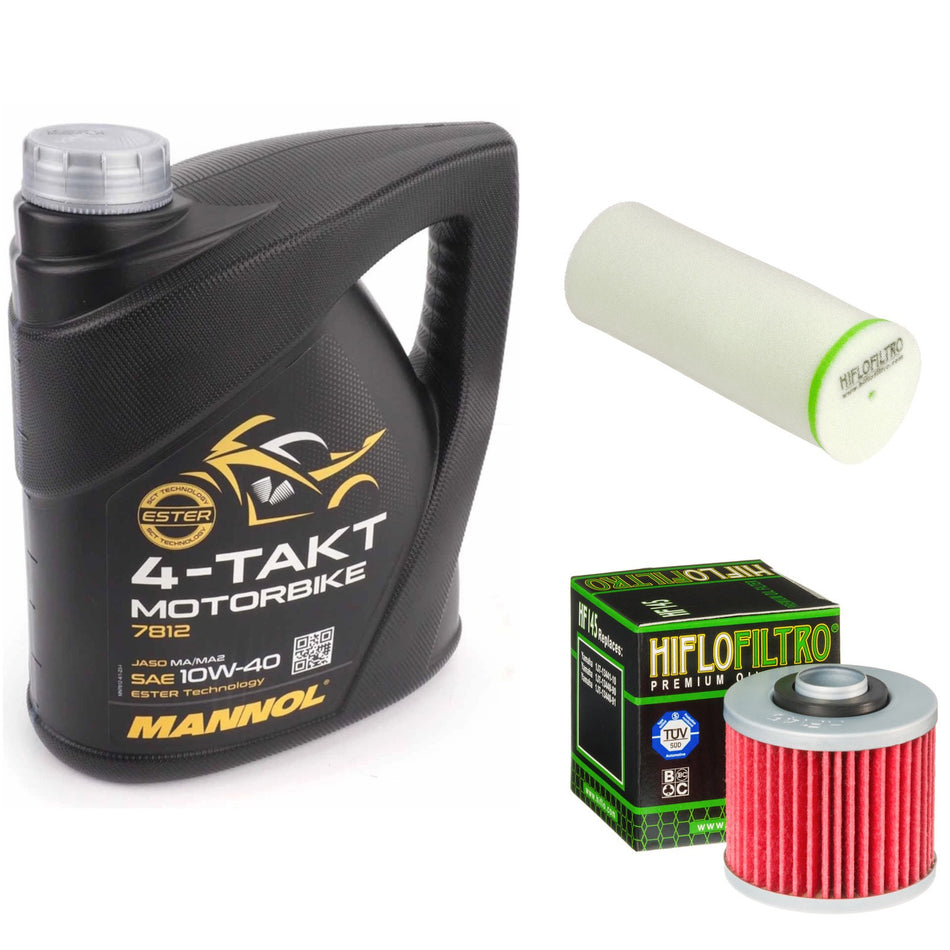 Mannol Semi Synthetic 10w40 4L Oil & HF145 & HFF4024 Oil Filter Kit