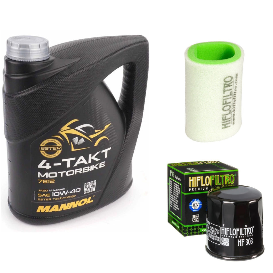 Mannol Semi Synthetic 10w40 4L Oil & HF303 & HFF4028 Oil Filter Kit