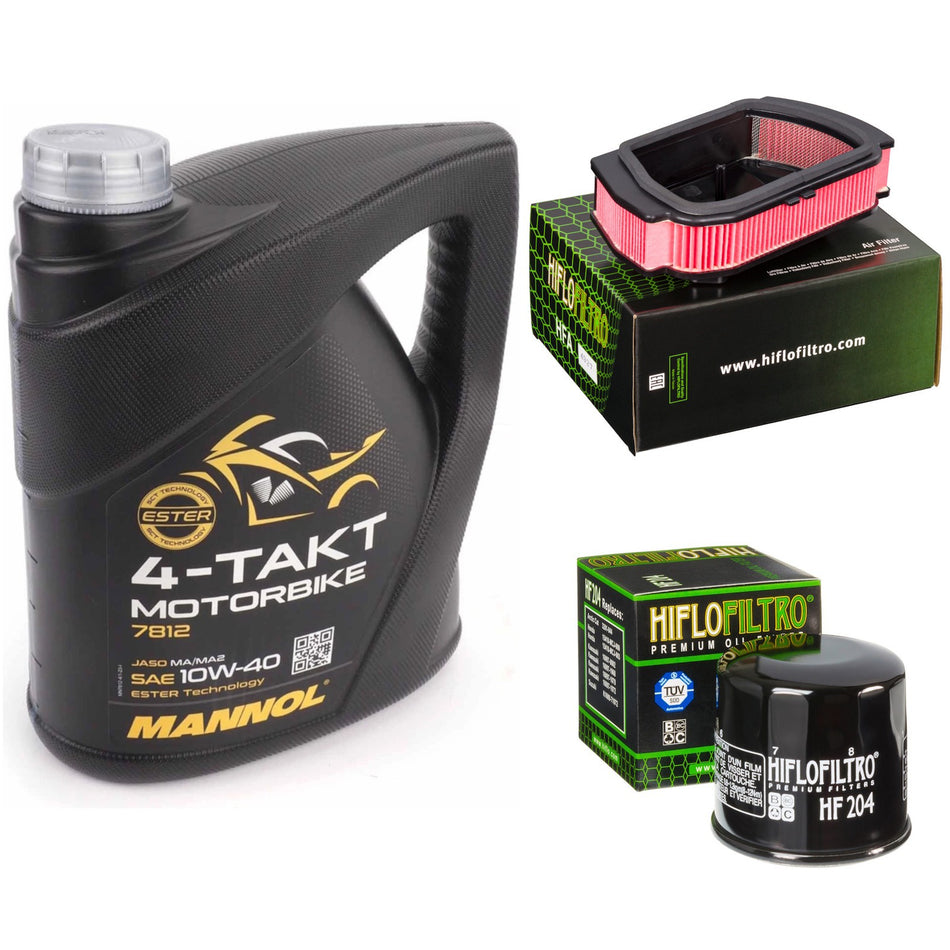 Mannol Semi Synthetic 10w40 4L Oil & HF204 & HFA4927 Oil Filter Kit
