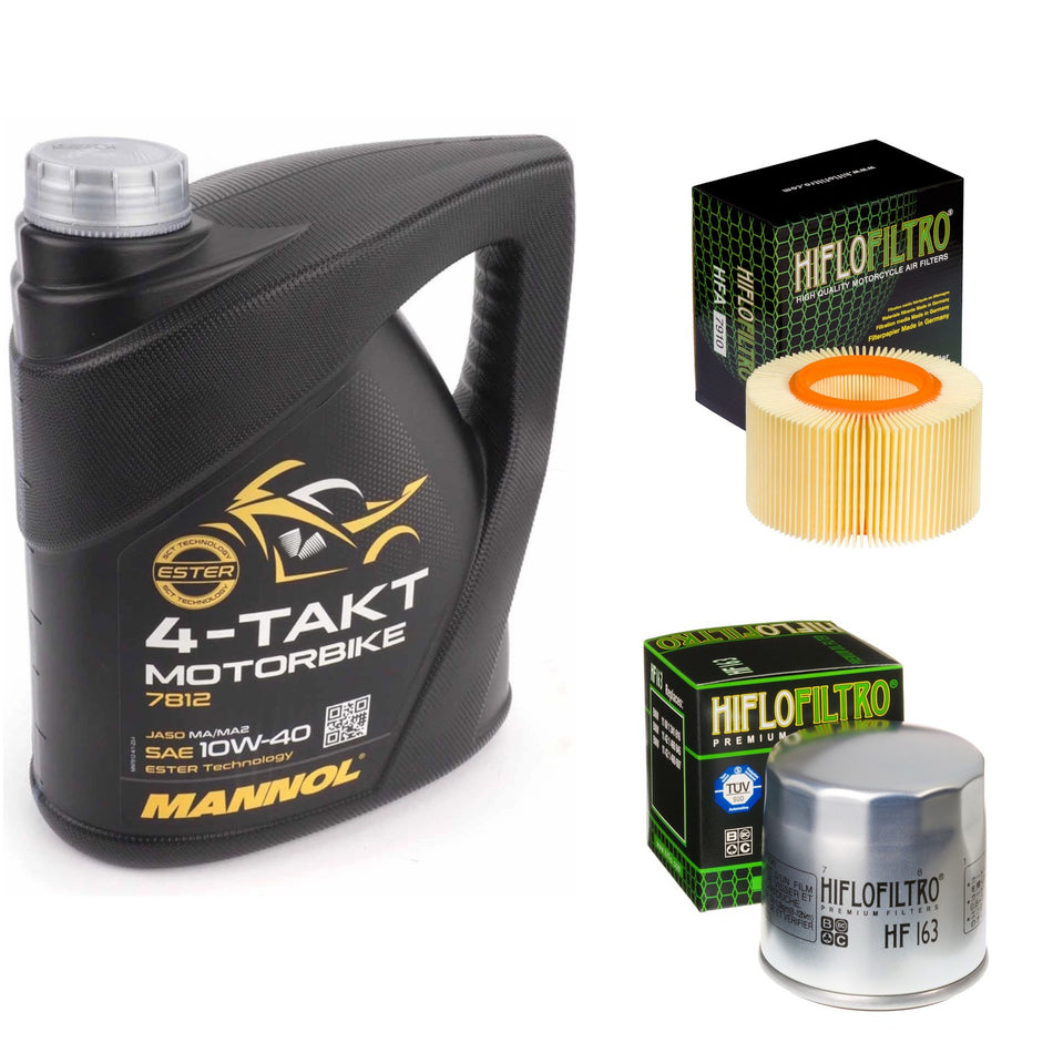 Mannol Semi Synthetic 10w40 4L Oil & HF163 & HFA7910 Oil Filter Kit