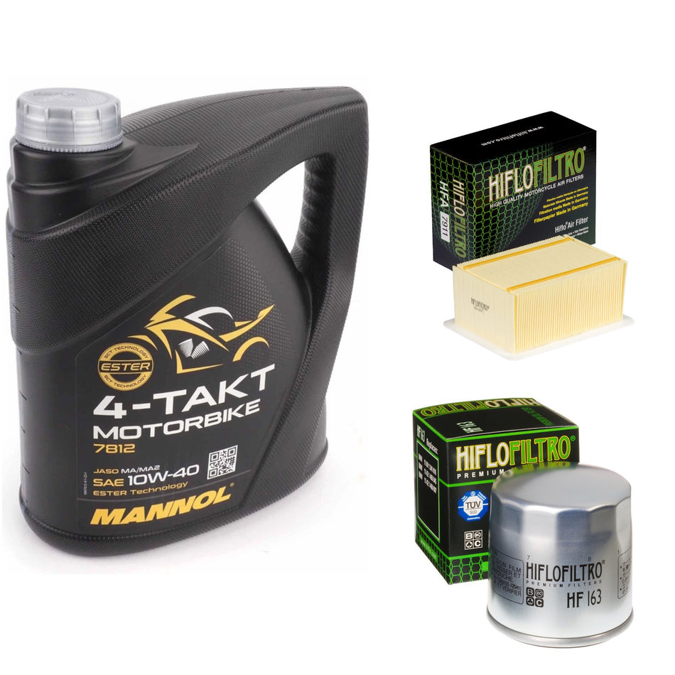 Mannol Semi Synthetic 10w40 4L Oil & HF163 & HFA7911 Oil Filter Kit