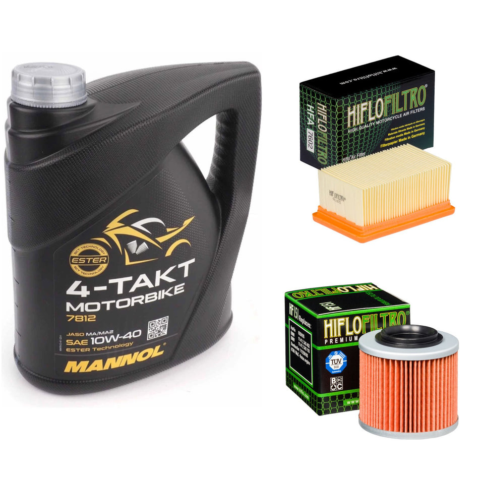 Mannol Semi Synthetic 10w40 4L Oil & HF151 & HFA7602 Oil Filter Kit