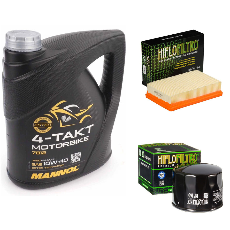 Mannol Semi Synthetic 10w40 4L Oil & HF160 & HFA7915 Oil Filter Kit