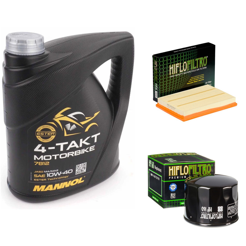 Mannol Semi Synthetic 10w40 4L Oil & HF160 & HFA7918 Oil Filter Kit