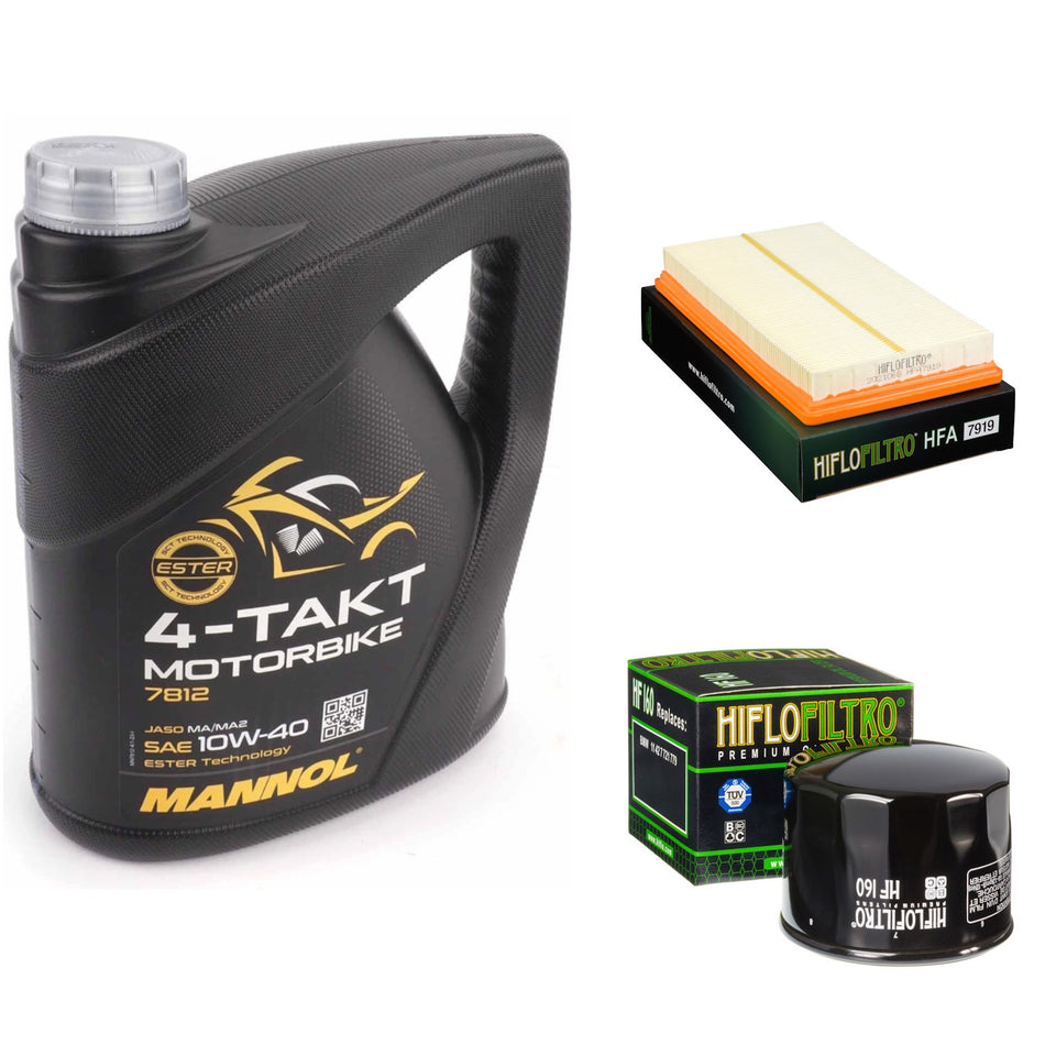 Mannol Semi Synthetic 10w40 4L Oil & HF160 & HFA7919 Oil Filter Kit