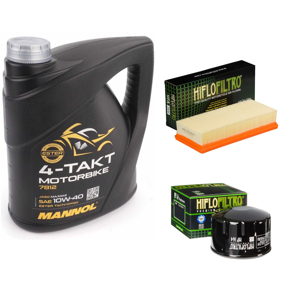 Mannol Semi Synthetic 10w40 4L Oil & HF164 & HFA7916 Oil Filter Kit