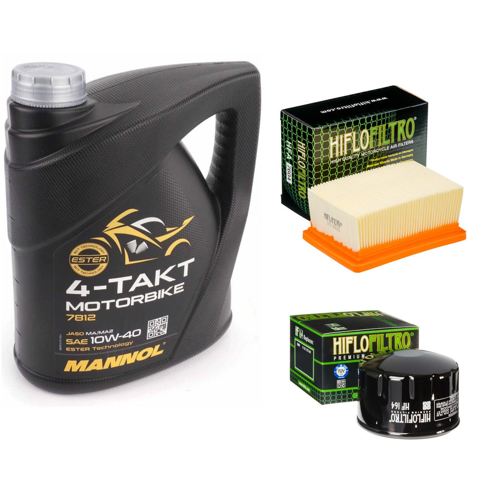 Mannol Semi Synthetic 10w40 4L Oil & HF164 & HFA7604 Oil Filter Kit