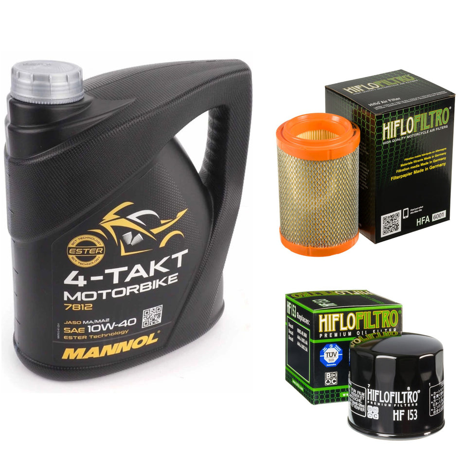 Mannol Semi Synthetic 10w40 4L Oil & HF153 & HFA6001 Oil Filter Kit