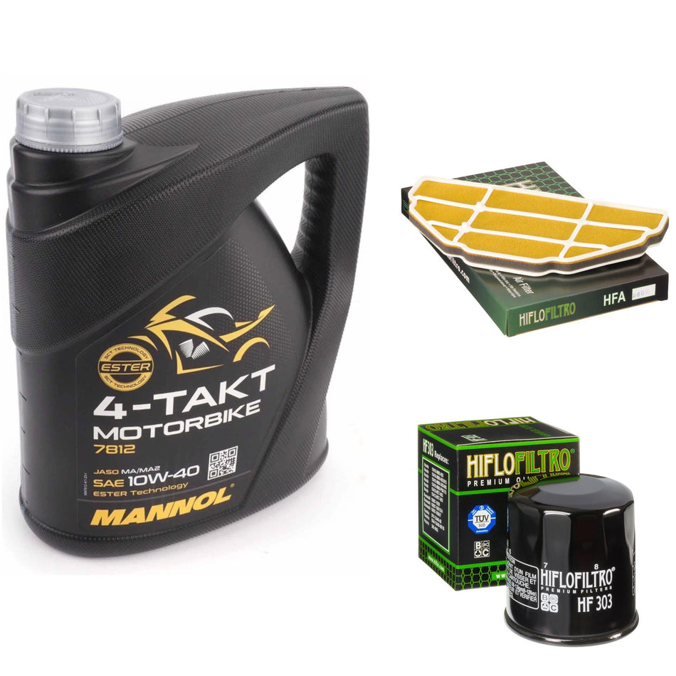 Mannol Semi Synthetic 10w40 4L Oil & HF303 & HFA2602 Oil Filter Kit