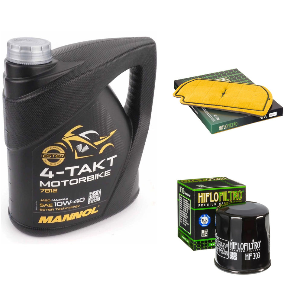 Mannol Semi Synthetic 10w40 4L Oil & HF303 & HFA2708 Oil Filter Kit