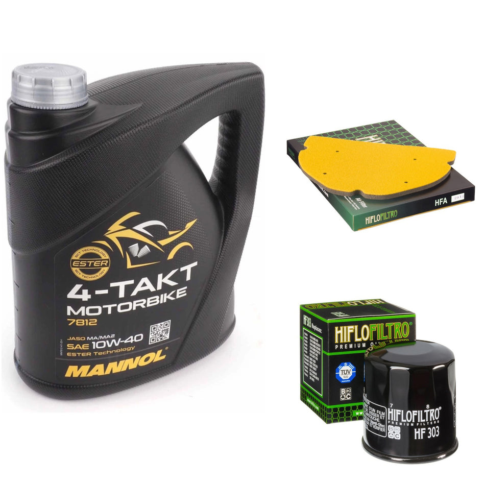 Mannol Semi Synthetic 10w40 4L Oil & HF303 & HFA2912 Oil Filter Kit