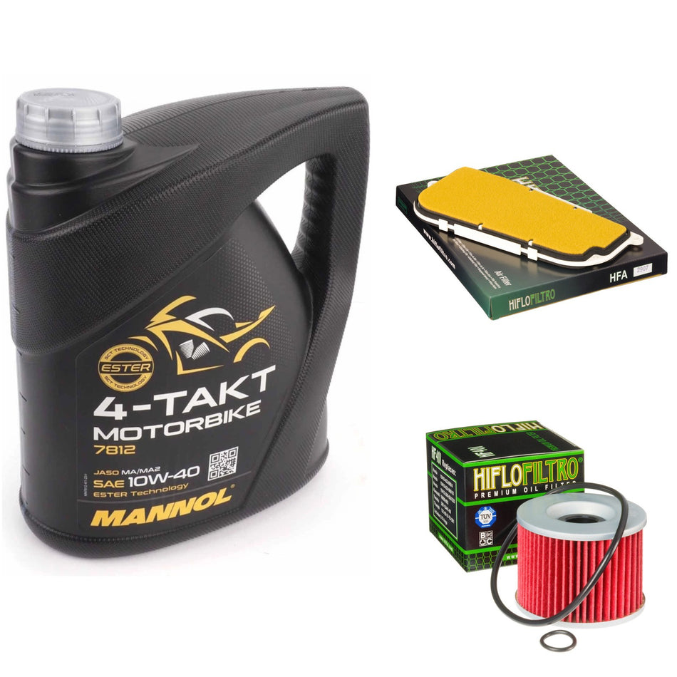 Mannol Semi Synthetic 10w40 4L Oil & HF401 & HFA2907 Oil Filter Kit