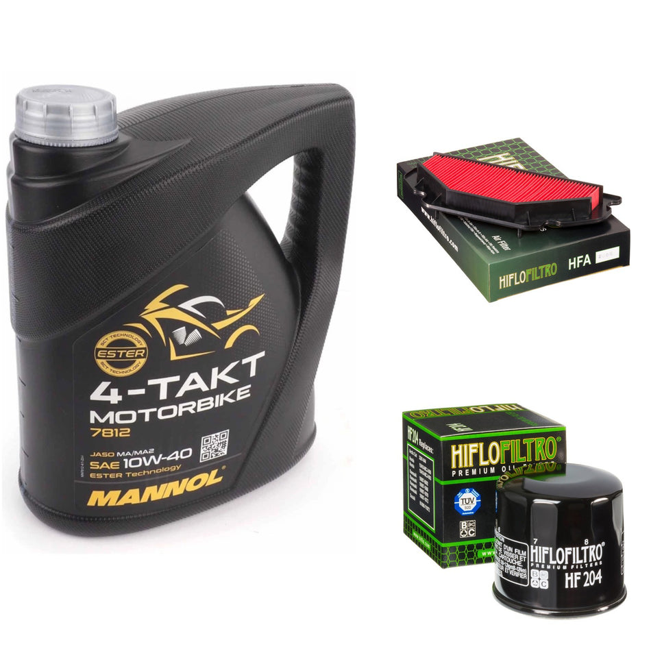 Mannol Semi Synthetic 10w40 4L Oil & HF204 & HFA2605 Oil Filter Kit