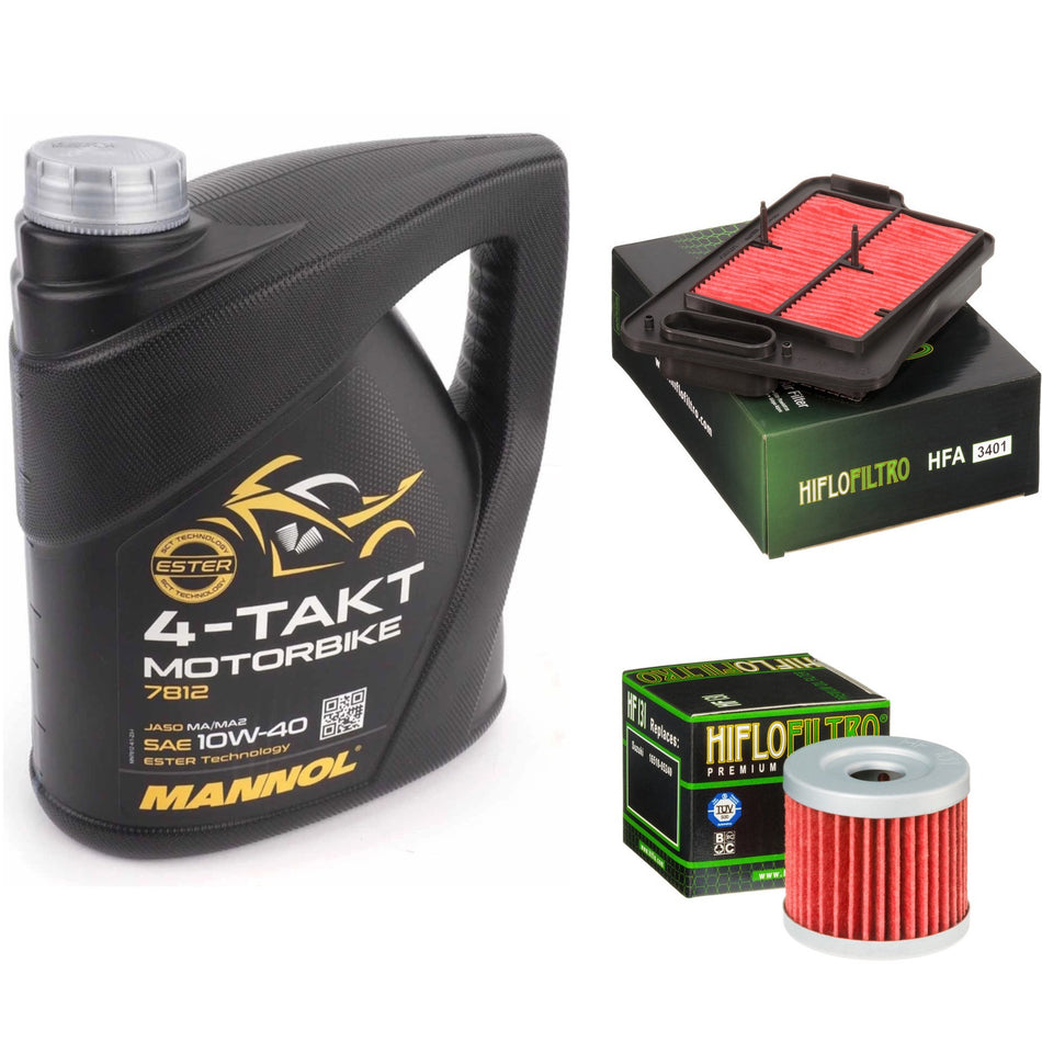 Mannol Semi Synthetic 10w40 4L Oil & HF131 & HFA3401 Oil Filter Kit