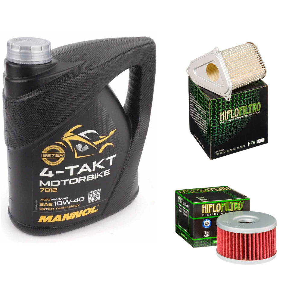 Mannol Semi Synthetic 10w40 4L Oil & HF137 & HFA3703 Oil Filter Kit