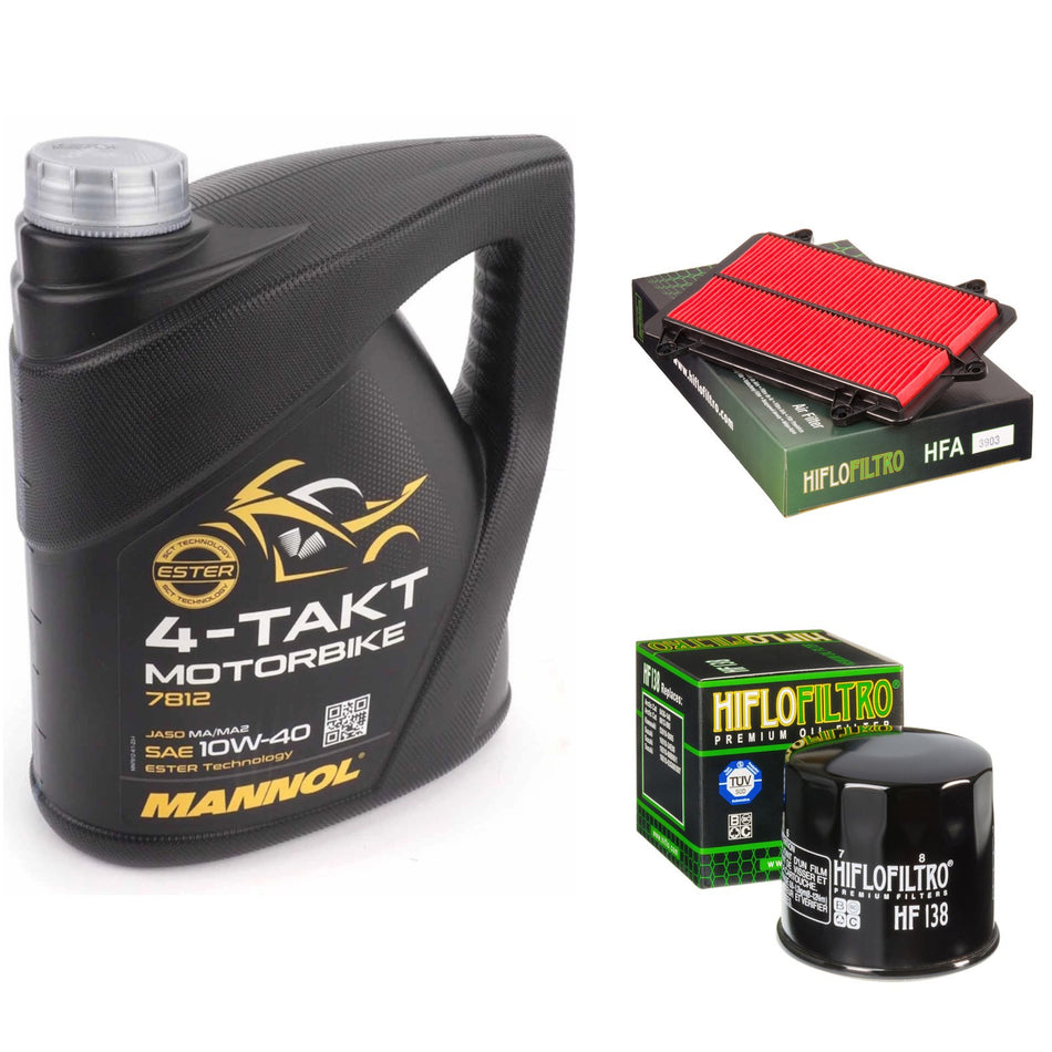 Mannol Semi Synthetic 10w40 4L Oil & HF138 & HFA3903 Oil Filter Kit