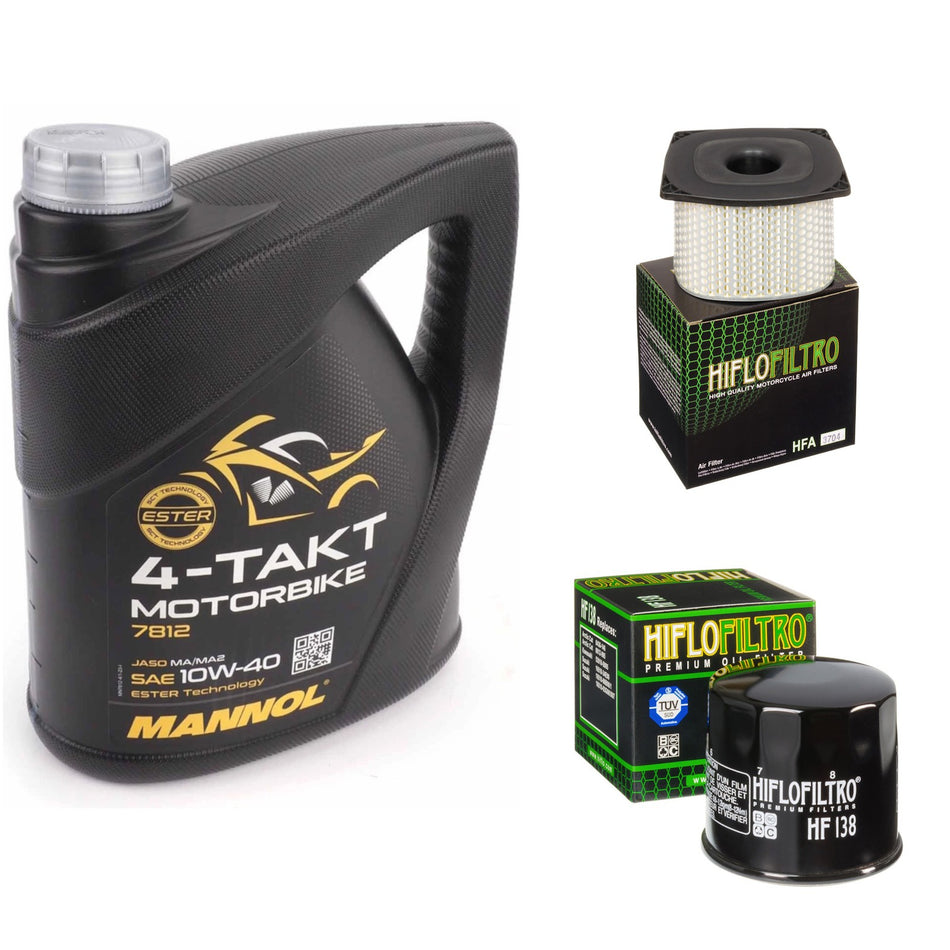 Mannol Semi Synthetic 10w40 4L Oil & HF138 & HFA3704 Oil Filter Kit