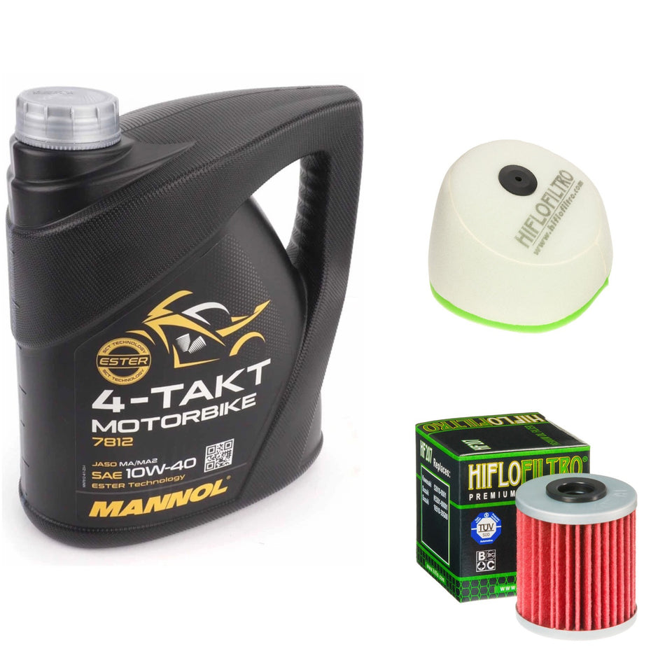 Mannol Semi Synthetic 10w40 4L Oil & HF207 & HFF3014 Oil Filter Kit