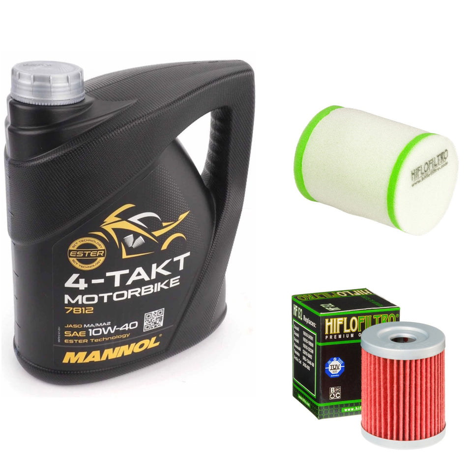 Mannol Semi Synthetic 10w40 4L Oil & HF132 & HFF3024 Oil Filter Kit