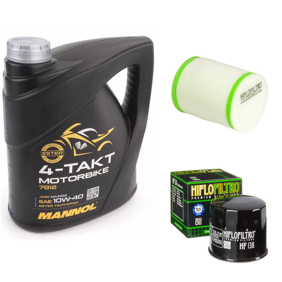 Mannol Semi Synthetic 10w40 4L Oil & HF138 & HFF3024 Oil Filter Kit