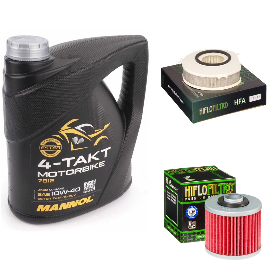 Mannol Semi Synthetic 10w40 4L Oil & HF145 & HFA4913 Oil Filter Kit