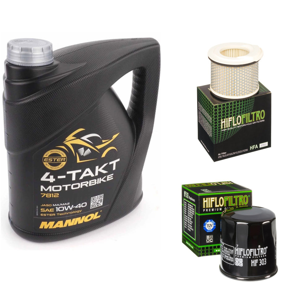 Mannol Semi Synthetic 10w40 4L Oil & HF303 & HFA4705 Oil Filter Kit