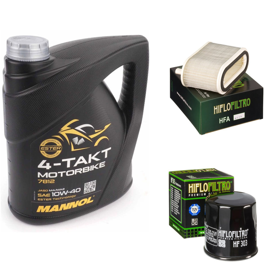 Mannol Semi Synthetic 10w40 4L Oil & HF303 & HFA4910 Oil Filter Kit