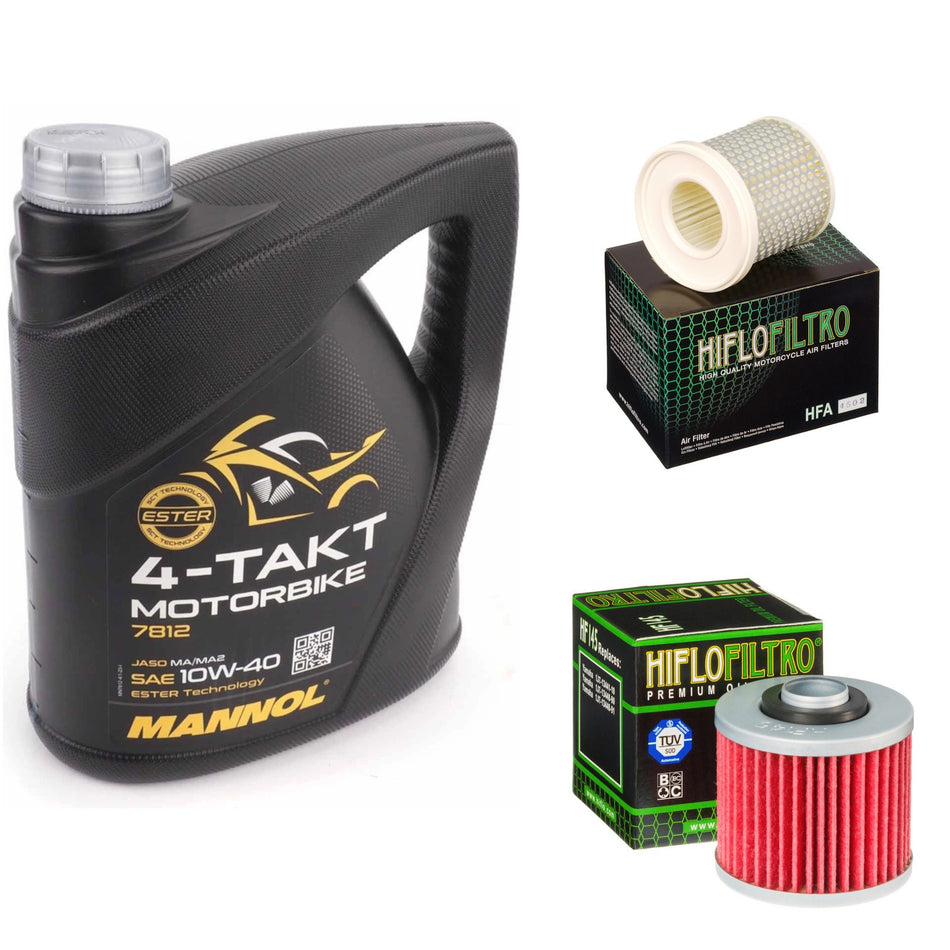 Mannol Semi Synthetic 10w40 4L Oil & HF145 & HFA4502 Oil Filter Kit