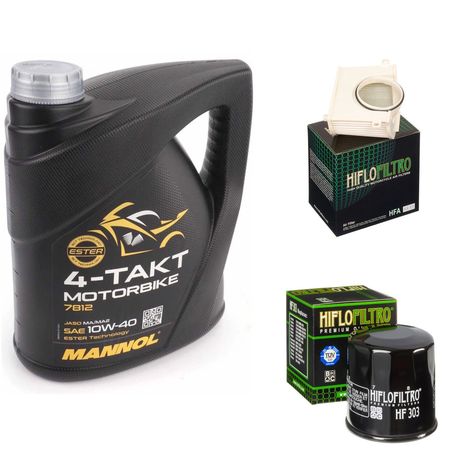 Mannol Semi Synthetic 10w40 4L Oil & HF303 & HFA4914 Oil Filter Kit