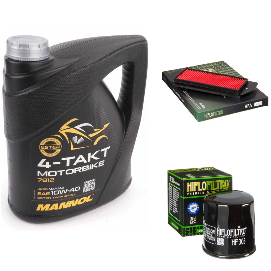 Mannol Semi Synthetic 10w40 4L Oil & HF303 & HFA4706 Oil Filter Kit