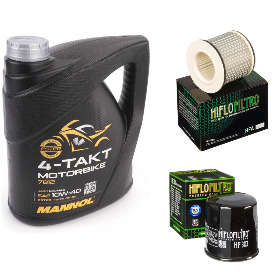 Mannol Semi Synthetic 10w40 4L Oil & HF303 & HFA4403 Oil Filter Kit