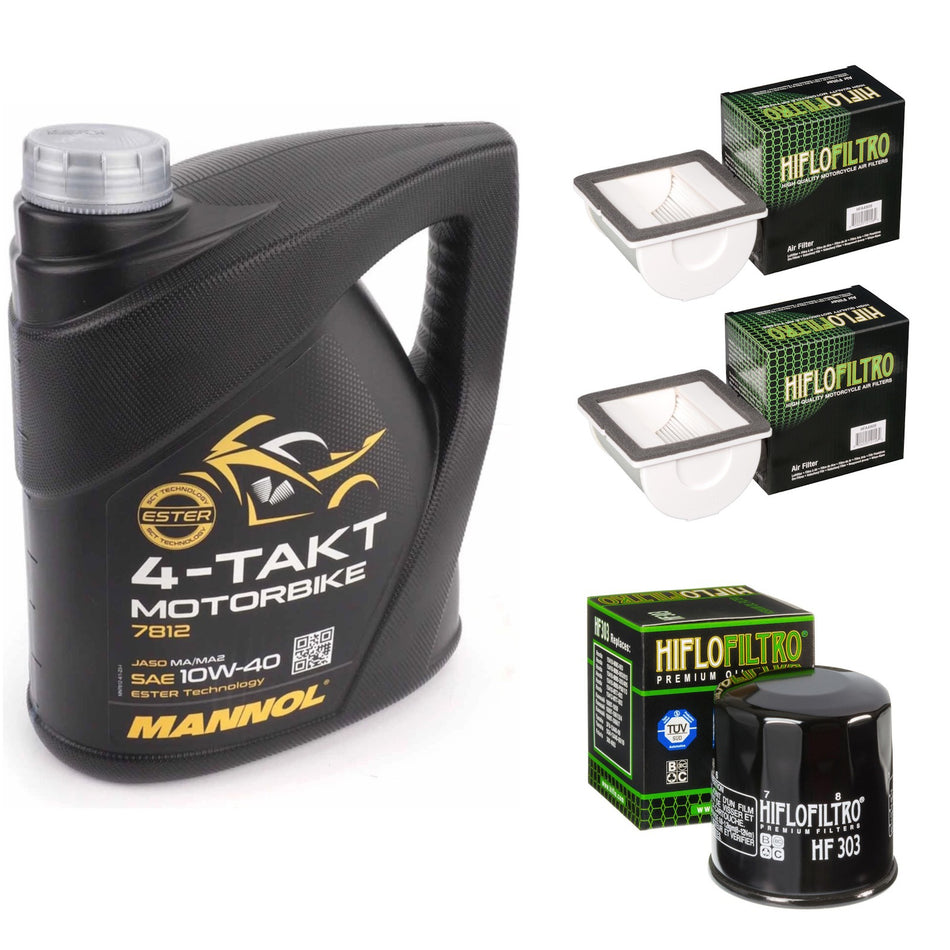 Mannol Semi Synthetic 10w40 4L Oil & HF303 & HFA4909 & HFA4909 Oil Filter Kit