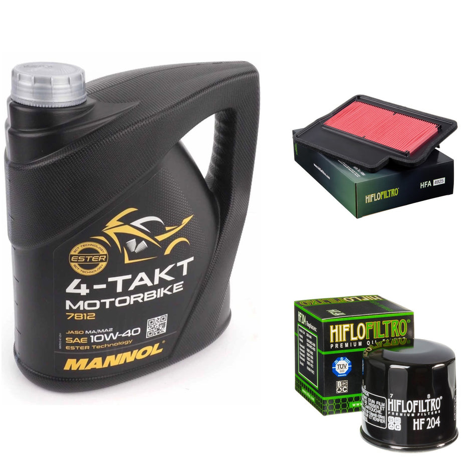 Mannol Semi Synthetic 10w40 4L Oil & HF204 & HFA4925 Oil Filter Kit