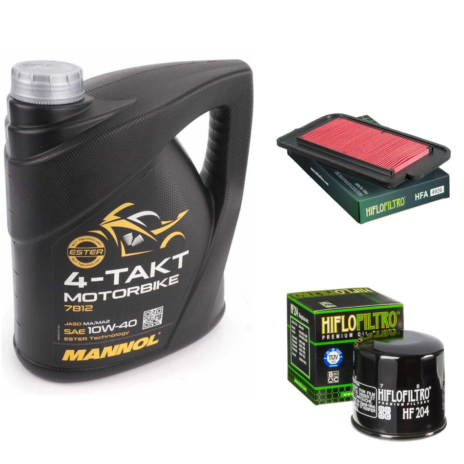 Mannol Semi Synthetic 10w40 4L Oil & HF204 & HFA4926 Oil Filter Kit