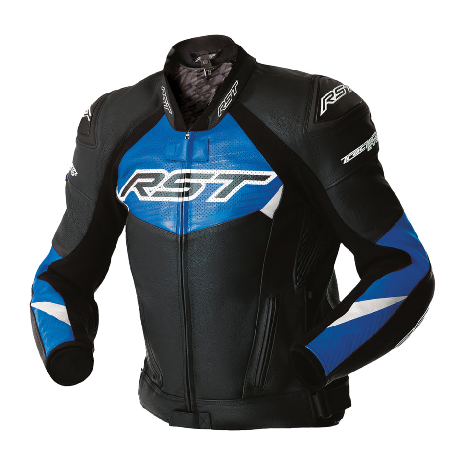 RST Tractech Evo D3O Leather Jacket Blue