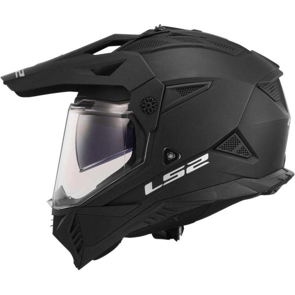 LS2 MX702 Pioneer II Matt Black Adventure Helmet