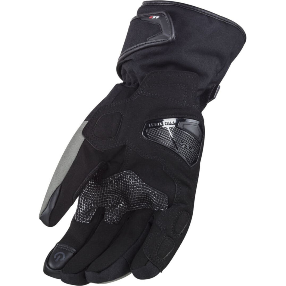 LS2 GLOVES SNOW MAN BLACK GREY