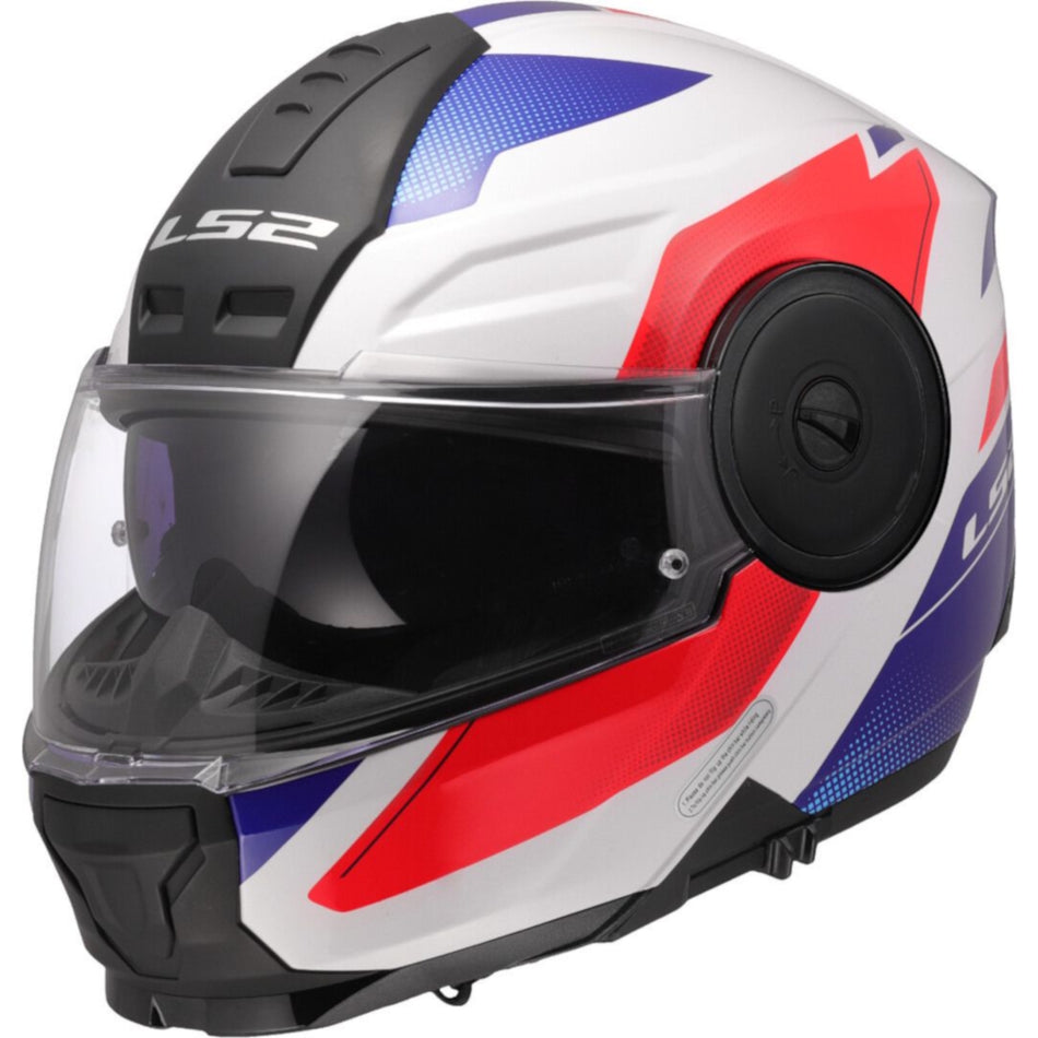 LS2 FF902 Scope II Duria White Blue Red Flip Front Helmet