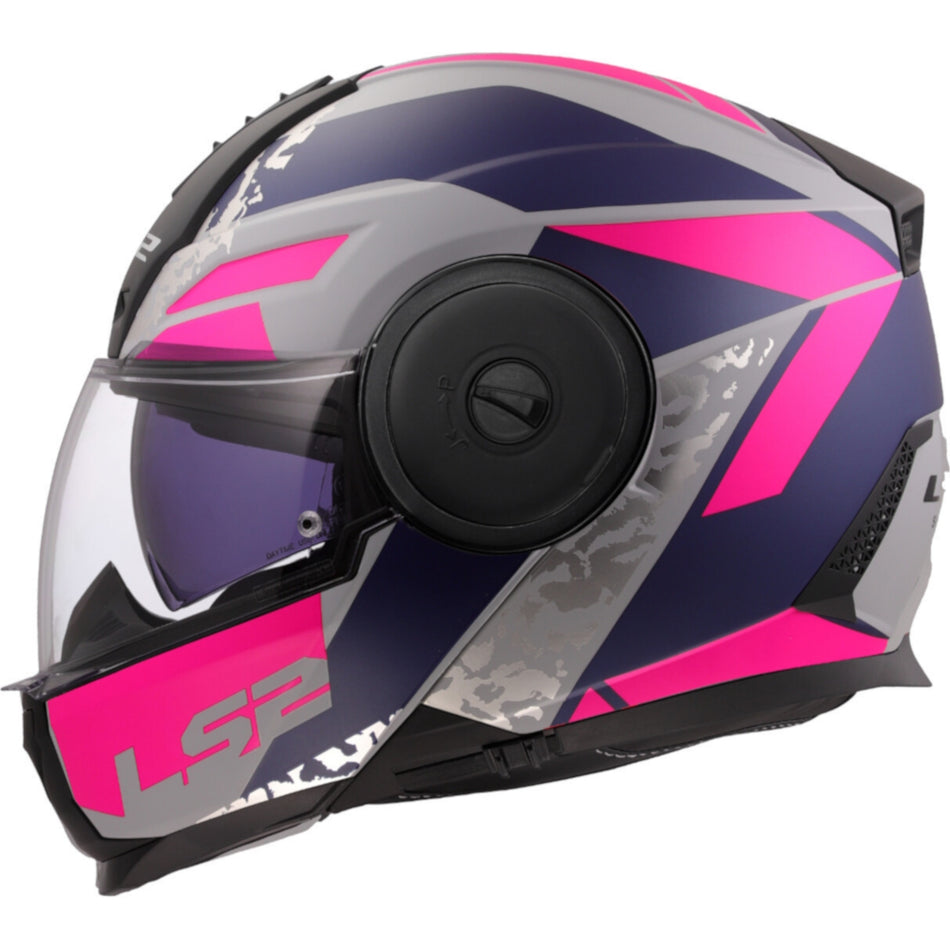 LS2 FF902 Scope II Oxyd Grey Blue Purple Flip Front Helmet