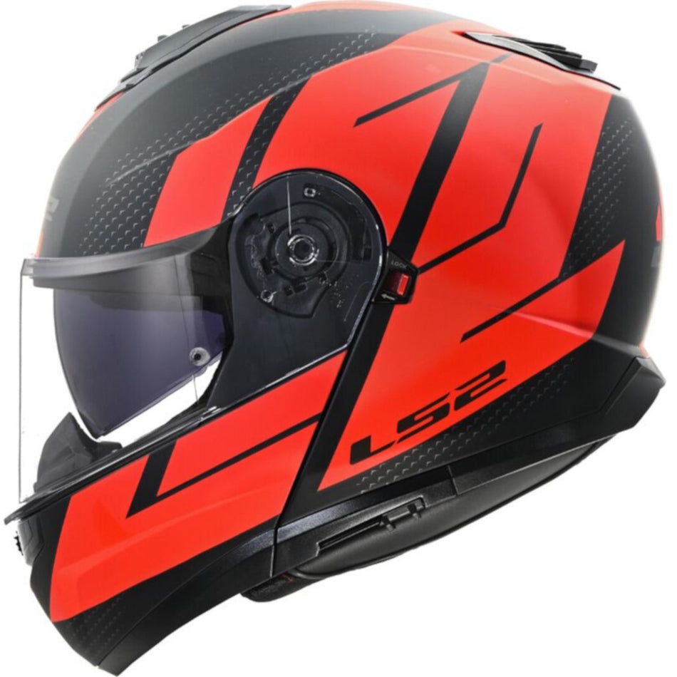 LS2 FF908 Strobe II Code Black Red Flip Front Helmet