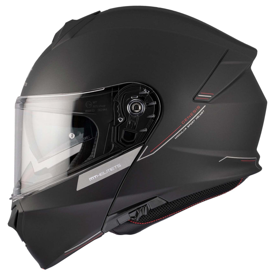 MT Genesis SV Solid A1 Matt Black Flip Front Helmet