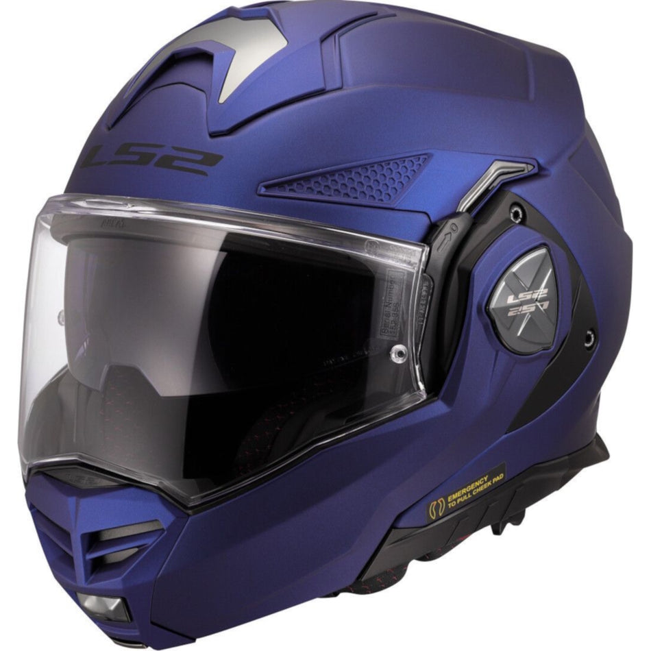 LS2 FF901 Advant X Solid Navy Blue Flip Over Helmet