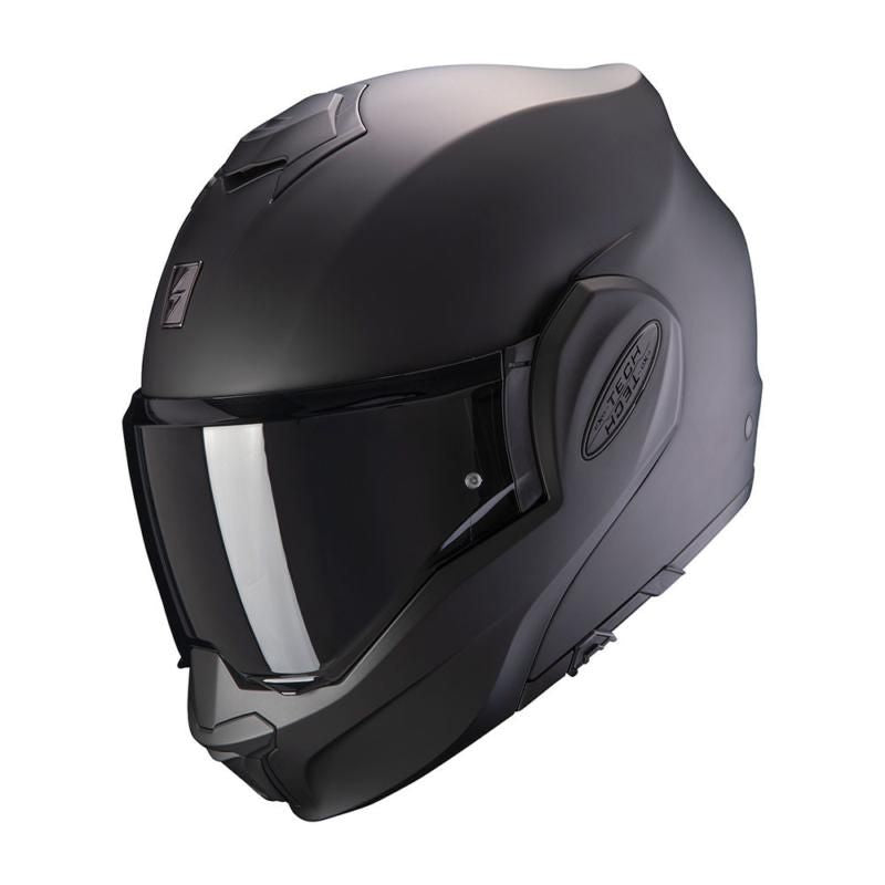 Scorpion Exo-Tech Evo Matt Black Flip Over Helmet