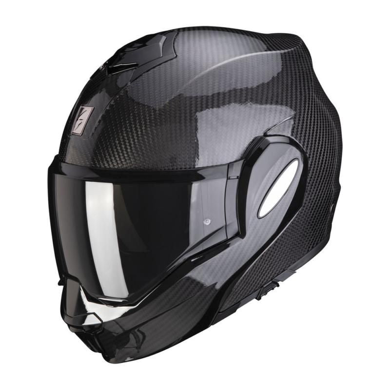 Scorpion Exo-Tech Evo Carbon Black Flip Over Helmet
