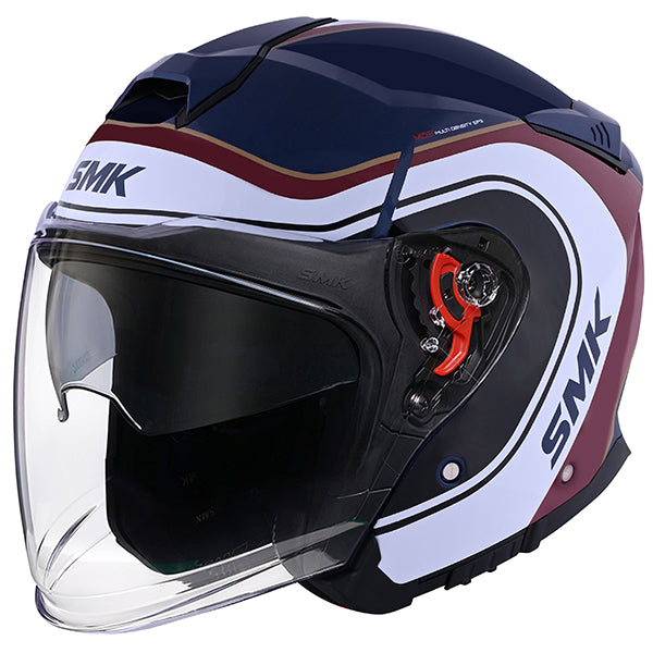 SMK GTJ Libero GL513 Blue Red White Open Face Helmet