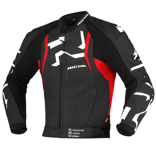 Richa Stradale Leather Jacket Black Red