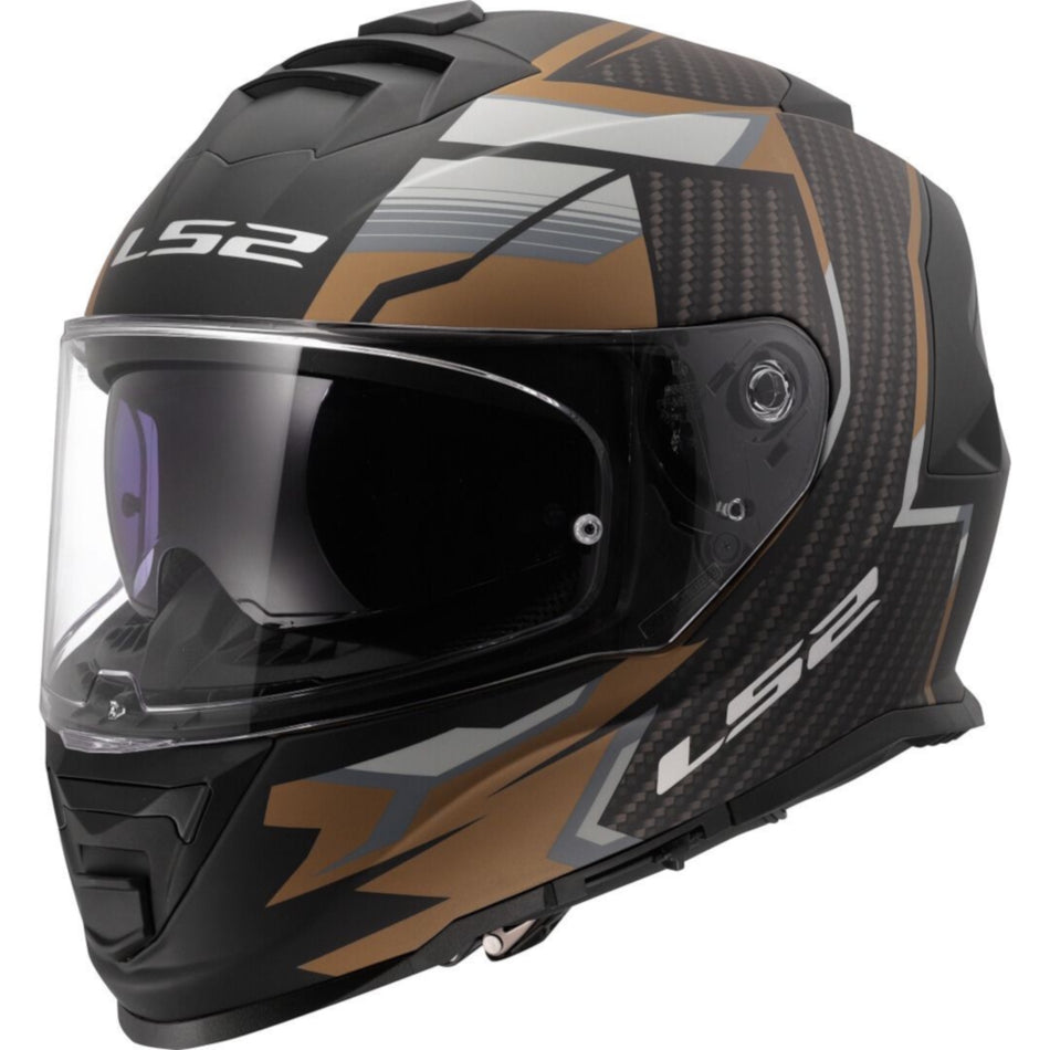 LS2 FF800 Storm II Tracker Black Gold Full Face Helmet