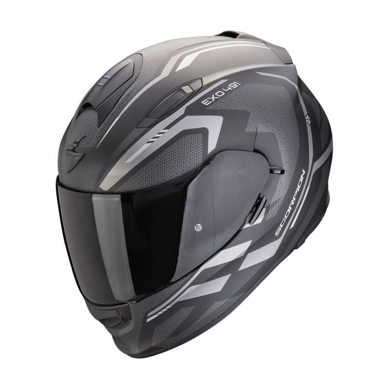 Scorpion Exo 491 Kripta Black Silver Full Face Helmet