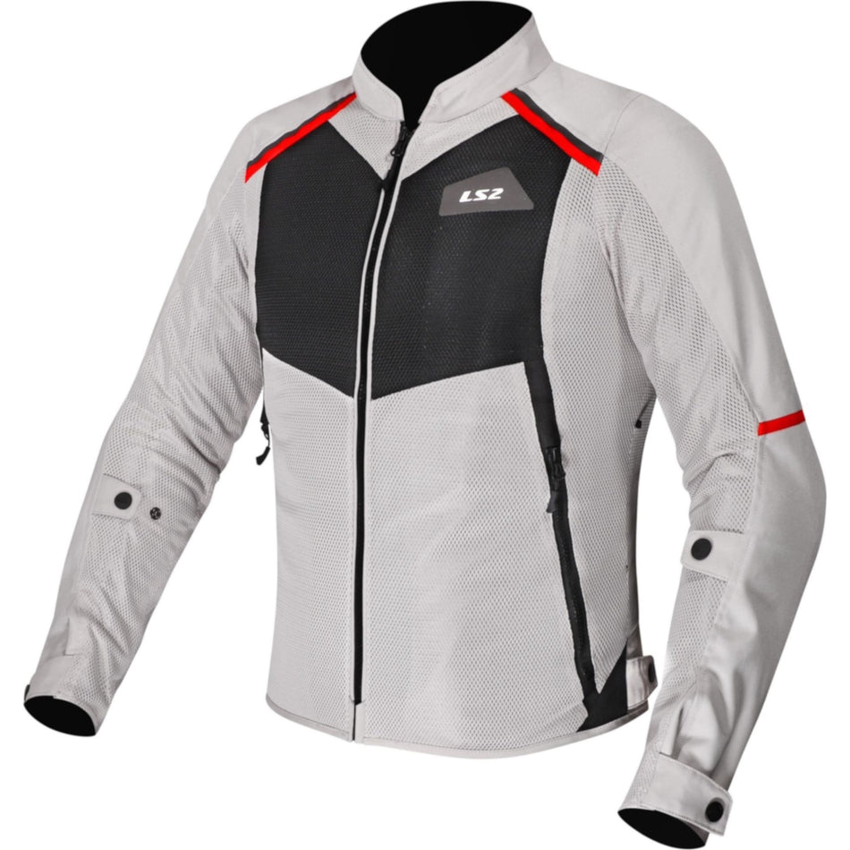 LS2 Breeze Ladies Jacket Grey Black Red